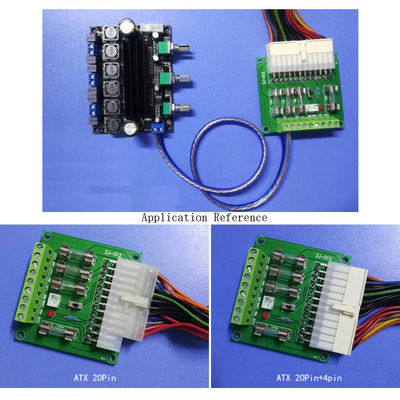 Placa +3.3V +5V -12V +12V +5V da fuga dos blocos de terminais da distribuição da fonte de alimentação de DC do computador ATX