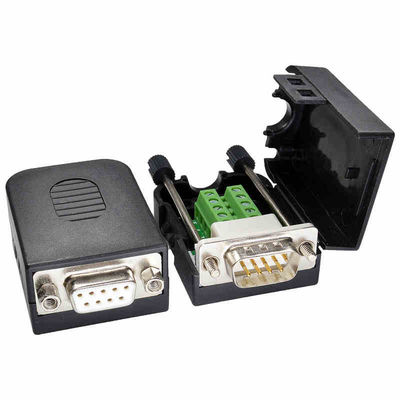 Conectores da porta de série do Pin RS232 do sub 9 de DB9 D ao adaptador dos blocos de terminais com alojamento