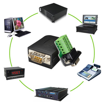 Conectores da porta de série do Pin RS232 do sub 9 de DB9 D ao adaptador dos blocos de terminais com alojamento