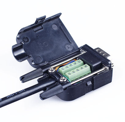 Conectores da porta de série do Pin RS232 do sub 9 de DB9 D ao adaptador dos blocos de terminais com alojamento