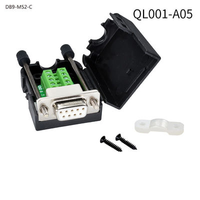 Conectores da porta de série do Pin RS232 do sub 9 de DB9 D ao adaptador dos blocos de terminais com alojamento