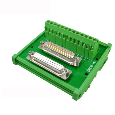 DB25 o trilho fêmea masculino do RUÍDO de Pin Connectors Breakout Board do sub 25 do bloco de terminais D montou