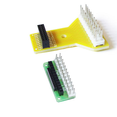 fêmea de 1.27mm a 2.00mm jogo do conversor da placa do PWB de Pin Headers Adapter do homem de 2,54 milímetros
