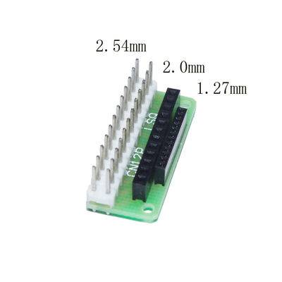 fêmea de 1.27mm a 2.00mm jogo do conversor da placa do PWB de Pin Headers Adapter do homem de 2,54 milímetros
