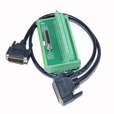 Trilho secundário fêmea dobro do RUÍDO do adaptador da placa da fuga dos blocos de terminais do soquete da fileira DB44 D