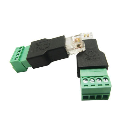 Tomadas modulares do conector macho de RJ11 6P4C a 4 Pin Screw Terminal Blocks Adapter