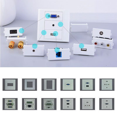 Painel modular audio do soquete do bloco de terminais da tomada da placa de parede da placa dianteira do porto de rede de VGA