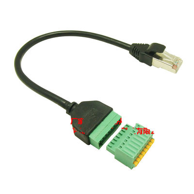 Conector do RJ45 8P8C a 8 Pin Screw Terminal Block Adapter 30cm por muito tempo para a solução video do CCTV da segurança