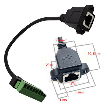 Conector fêmea ou do homem RJ45 8P8C ao cabo 30cm de 8 Pin Screw Terminals Converter Adapter por muito tempo
