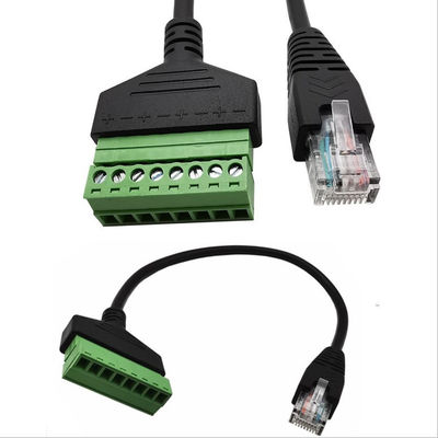 Conector fêmea ou do homem RJ45 8P8C ao cabo 30cm de 8 Pin Screw Terminals Converter Adapter por muito tempo