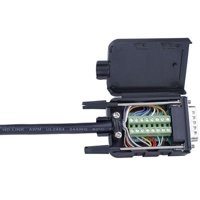 Sub 15 Pin Dual Row Connectors de DB15 D ao adaptador dos blocos de terminais com alojamento