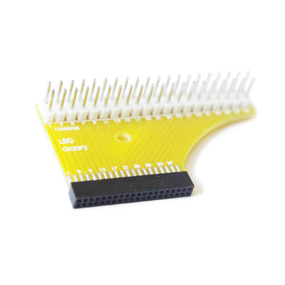 fêmea dupla da fileira do pino de 1.27mm 2 x 20 ao conversor da placa do PWB de Pin Headers Adapter do homem de 2,54 milímetros