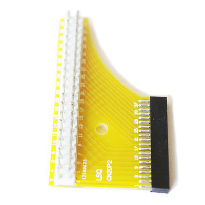 fêmea dupla da fileira do pino de 1.27mm 2 x 20 ao conversor da placa do PWB de Pin Headers Adapter do homem de 2,54 milímetros