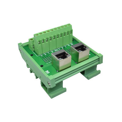Rede RJ45 Jack Dual Connectors para parafusar o trilho do ruído do adaptador da placa da fuga dos blocos de terminais