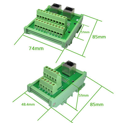 Rede RJ45 Jack Dual Connectors para parafusar o trilho do ruído do adaptador da placa da fuga dos blocos de terminais