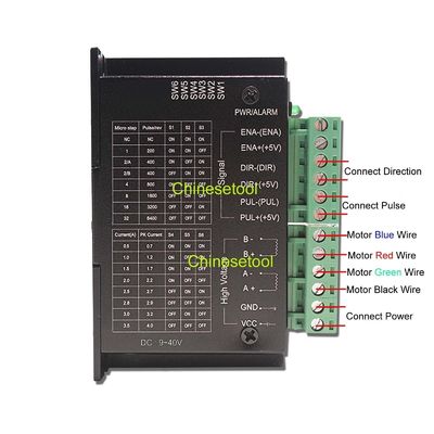 3Amp Bifásico 1.2Nm Único Eixo 57 Motor de Passo + TB6600 4A 40V Driver+ Direção Conjunto de Controlador de Velocidade