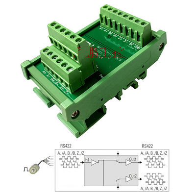 1 2 para fora no entrada/saída TTL/RS422 servo do distribuidor 5V do divisor do sinal de pulso do codificador