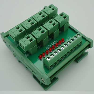 Placa da fuga de 8 blocos de terminais do divisor da distribuição da fiação de módulo do I/O do PLC das maneiras