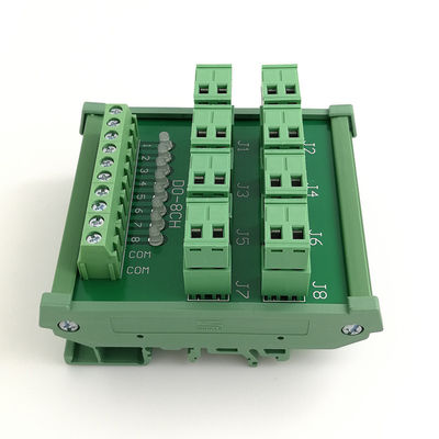 Placa da fuga de 8 blocos de terminais do divisor da distribuição da fiação de módulo do I/O do PLC das maneiras