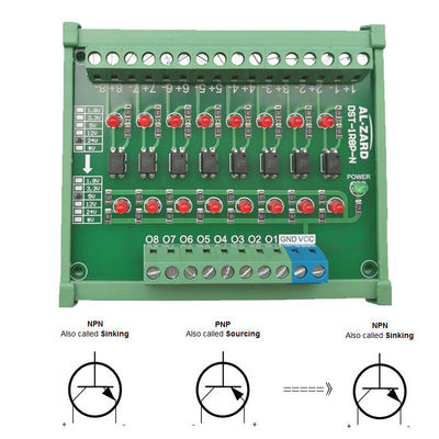 Os blocos de terminais do conversor de sinais de TTL HTL embarcam 8 maneiras para PLC NPN ou PNP 1.8V 3.3V 5V 12V 24V entrou
