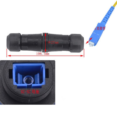 Conector de cabo exterior IP68 impermeável da rede do adaptador do cabo de Eextension da fibra ótica