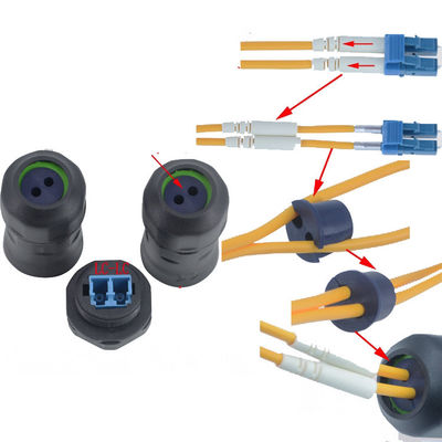 Conector de cabo exterior IP68 impermeável da rede do adaptador do cabo de Eextension da fibra ótica