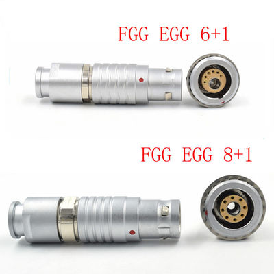 OVO 3B 8 Pin Plus de FGG 1 do soquete push pull da tomada do Auto-fechamento da maneira conector misturado pneumático elétrico