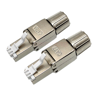 As tomadas modulares Cat.6 Cat6A Cat7 da rede RJ45 protegeram a alta velocidade dos conectores 8P8C