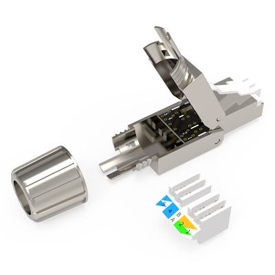 As tomadas modulares Cat.6 Cat6A Cat7 da rede RJ45 protegeram a alta velocidade dos conectores 8P8C