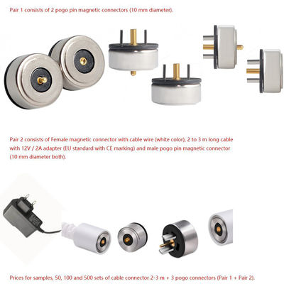 Cabo fêmea masculino de carregamento magnético da expansão do cabo do adaptador da alimentação de DC de Pogo Pin Connector