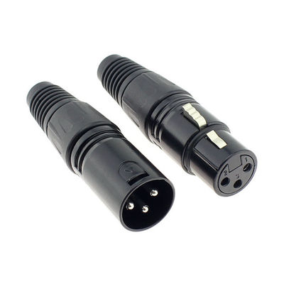 3 tomada audio Jack Male Female Coupling Connector MIC Adapter do microfone dos pinos XLR