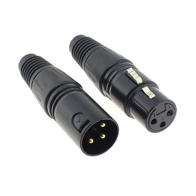 3 tomada audio Jack Male Female Coupling Connector MIC Adapter do microfone dos pinos XLR
