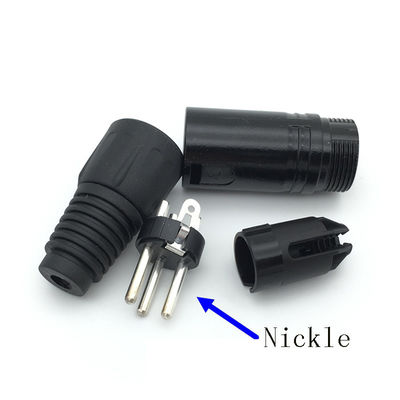 3 tomada audio Jack Male Female Coupling Connector MIC Adapter do microfone dos pinos XLR