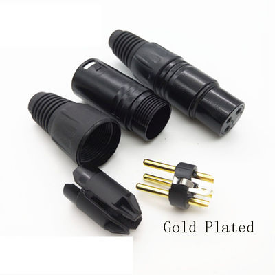 3 tomada audio Jack Male Female Coupling Connector MIC Adapter do microfone dos pinos XLR