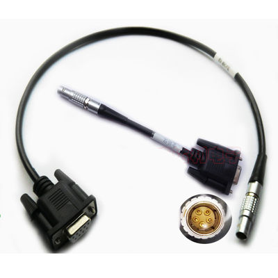 Os dados cabografam a fêmea DB-9 a 5 Pin Aviation Connector para Leica 500 séries GPS ao PC