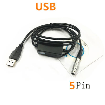 Os dados cabografam a fêmea DB-9 a 5 Pin Aviation Connector para Leica 500 séries GPS ao PC