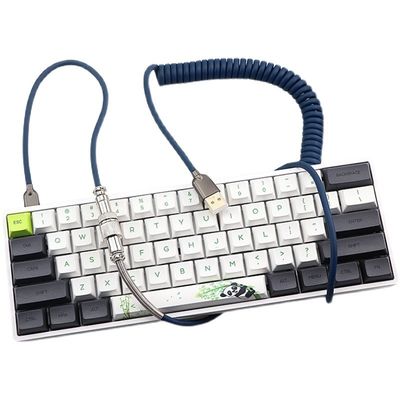 O tipo teclado mecânico de USB do porto de C bobinou o conector da aviação do pino GX12 do cabo 4 acoplado