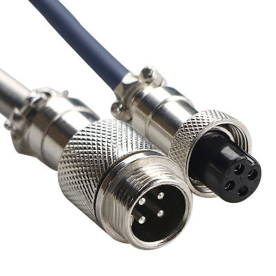 O tipo teclado mecânico de USB do porto de C bobinou o conector da aviação do pino GX12 do cabo 4 acoplado
