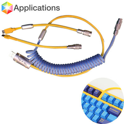 O cabo mecânico do teclado bobinou o conector da aviação YC8 que acopla o tipo-c relação de USB