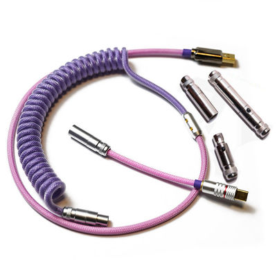 Tipo secional tipo-c acoplamento audio de USB do teclado do conector do cabo para o teclado mecânico