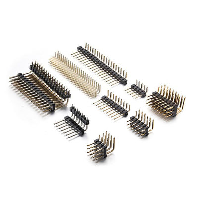 Do conector 2.54mm masculino do PWB SMT de Pin Header do ângulo do passo 1.27mm 2.0mm a única fileira tripla dupla personalizou