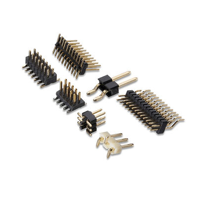 Do conector 2.54mm masculino do PWB SMT de Pin Header do ângulo do passo 1.27mm 2.0mm a única fileira tripla dupla personalizou