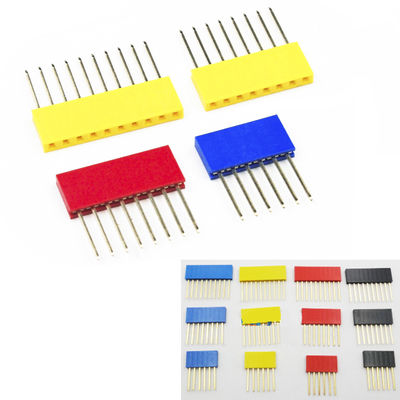 60pcs coloriu o conector longo reto do PWB de Pin Header 11mm Pin Socket da única fileira de 2.54mm