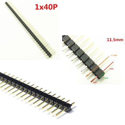 150pcs coloriu o ouro fêmea reto do soquete X120 de Pin Header X30 da única fileira de 2.54mm chapeado