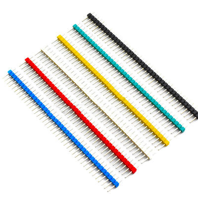 40 coloridos fixam a única fileira Pin Header Male Connector Strip reto de 2.54mm para Arduino