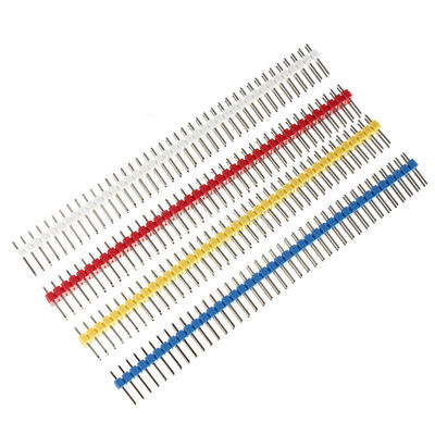 40 coloridos fixam a única fileira Pin Header Male Connector Strip reto de 2.54mm para Arduino