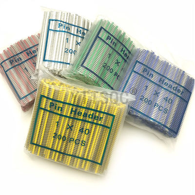 40 coloridos fixam a única fileira Pin Header Male Connector Strip reto de 2.54mm para Arduino