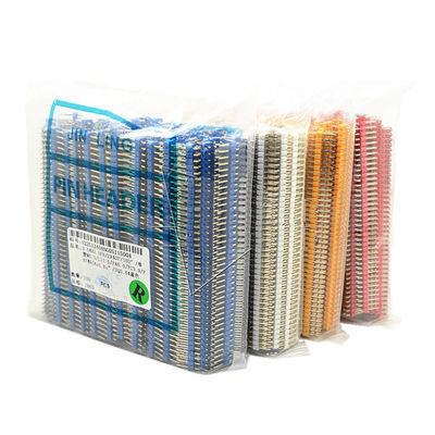 2x40P colorido 40Pin 2.54mm 0,1&quot; homem dobro reto Pin Header Strip da fileira
