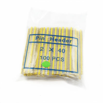 2x40P colorido 40Pin 2.54mm 0,1&quot; homem dobro reto Pin Header Strip da fileira