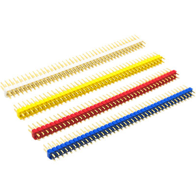 2x40P colorido 40Pin 2.54mm 0,1&quot; homem dobro reto Pin Header Strip da fileira